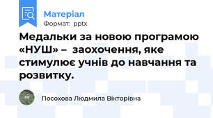 Медальки за новою програмою «НУШ» –  заохочення, яке  стимулює учнів до навчання та розвитку.