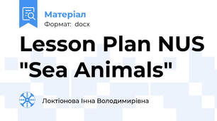 Lesson Plan NUS "Sea Animals"