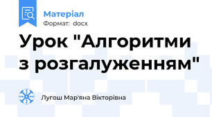 Урок "Алгоритми з розгалуженням"