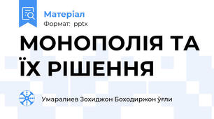 МОНОПОЛІЯ ТА ЇХ РІШЕННЯ