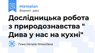 Дослідницька робота з природознавства " Дива у нас на кухні"