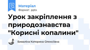 Урок закріплення з природознавства "Корисні копалини"