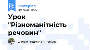 Урок "Різноманітність речовин"