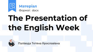 The Presentation of the English Week