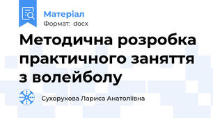 Методична розробка  практичного заняття з волейболу