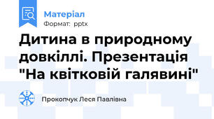 Дитина в природному довкіллі. Презентація "На квітковій галявині"