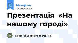 Презентація  «На нашому городі»