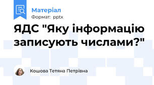 ЯДС "Яку інформацію записують числами?"