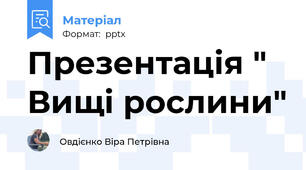 Презентація " Вищі рослини"