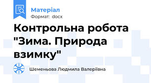 Контрольна робота "Зима. Природа взимку"