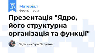 Презентація "Ядро, його структурна організація та функції"