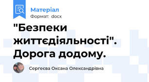 "Безпеки життєдіяльності". Дорога додому.