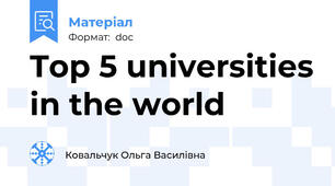 Top 5 universities in the world
