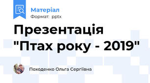 Презентація "Птах року - 2019"