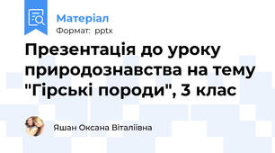 Презентація до уроку природознавства на тему "Гірські породи", 3 клас