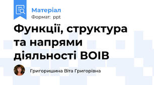 Функції, структура  та напрями діяльності ВОІВ