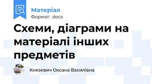 Схеми, діаграми на матеріалі інших предметів