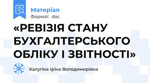 «РЕВІЗІЯ СТАНУ  БУХГАЛТЕРСЬКОГО ОБЛІКУ І ЗВІТНОСТІ»
