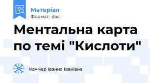 Ментальна карта по темі "Кислоти"