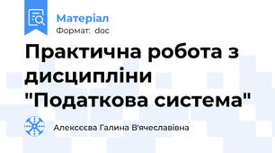 Практична робота з дисципліни "Податкова система"