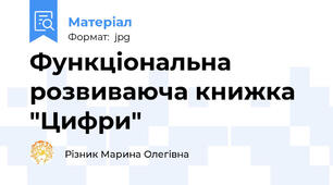 Функціональна розвиваюча книжка "Цифри"