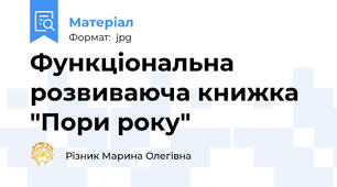 Функціональна розвиваюча книжка "Пори року"