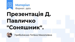 Презентація Д. Павличко "Соняшник".