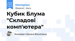 Кубик Блума "Складові комп'ютера"