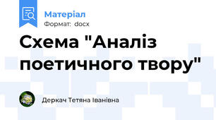 Схема "Аналіз поетичного твору"