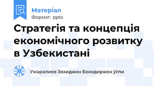 Стратегія та концепція економічного розвитку в Узбекистані