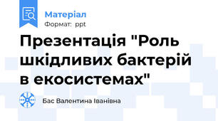Презентація "Роль шкідливих бактерій в екосистемах"