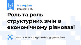 Роль та роль структурних змін в економічному рівновазі