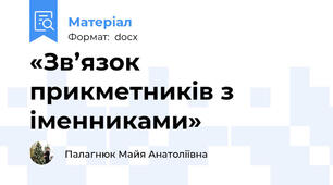 «Зв’язок прикметників з іменниками»