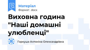 Виховна година "Наші домашні улюбленці"