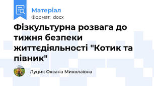 Фізкультурна розвага до тижня безпеки життєдіяльності "Котик та півник"