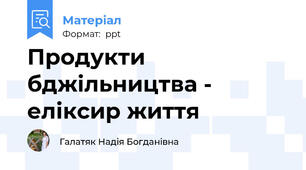 Продукти бджільництва - еліксир життя
