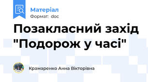 Позакласний захід "Подорож у часі"