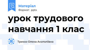 урок трудового навчання 1 клас