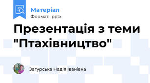 Презентація з теми "Птахівництво"