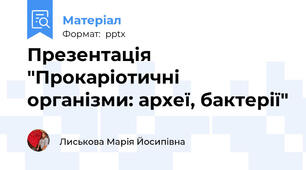 Презентація "Прокаріотичні організми: археї, бактерії"