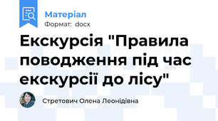 Екскурсія "Правила поводження під час екскурсії до лісу"