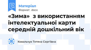 «Зима»  з використанням інтелектуальної карти середній дошкільний вік