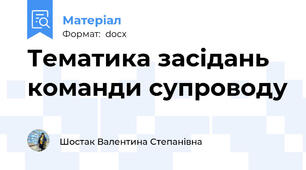 Тематика засідань команди супроводу