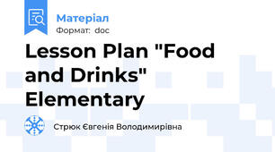 Lesson Plan "Food and Drinks" Elementary