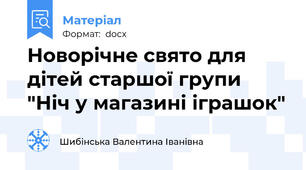 Новорічне свято для дітей старшої групи "Ніч у магазині іграшок"