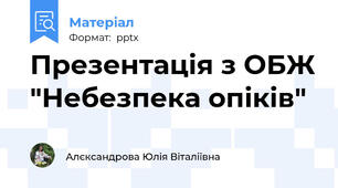 Презентація з ОБЖ "Небезпека опіків"