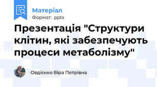 Презентація "Структури клітин, які забезпечують процеси метаболізму"