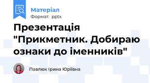 Презентація "Прикметник. Добираю ознаки до іменників"