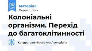 Колоніальні організми. Перехід до багатоклітинності