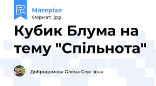 Кубик Блума на тему "Спільнота"